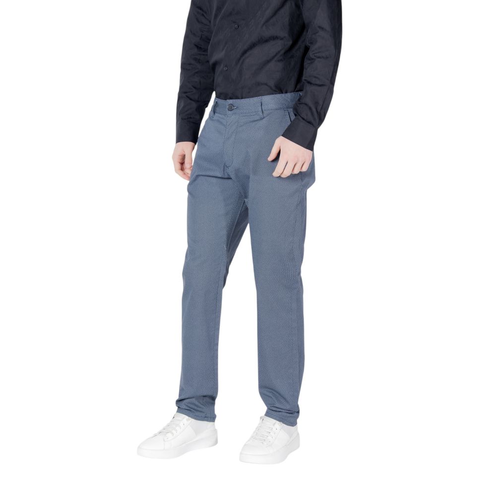 Blauwe katoenen skinny broek