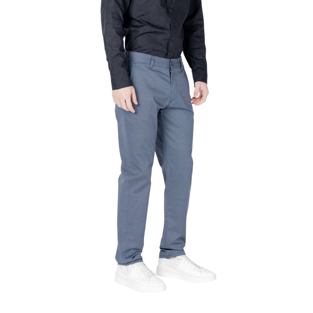 Blauwe katoenen skinny broek