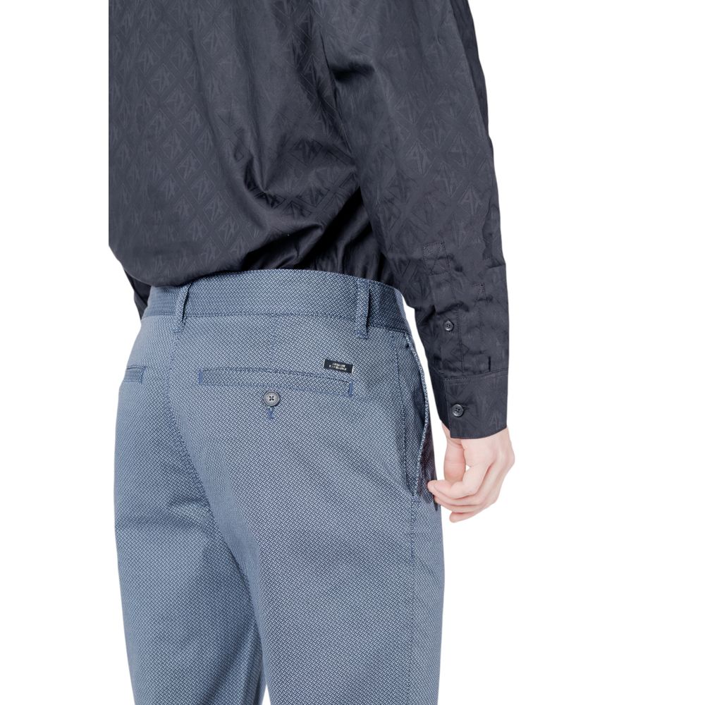 Blauwe katoenen skinny broek
