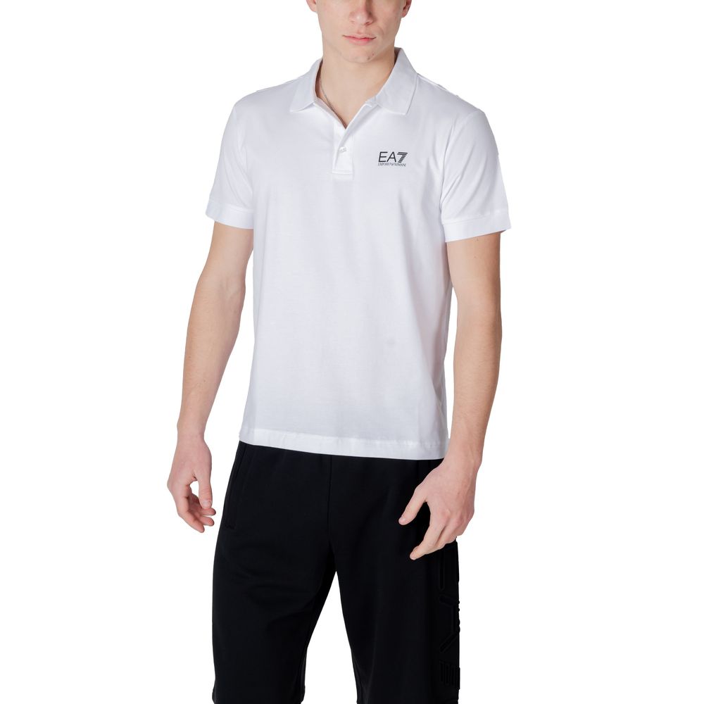 Wit katoenen poloshirt