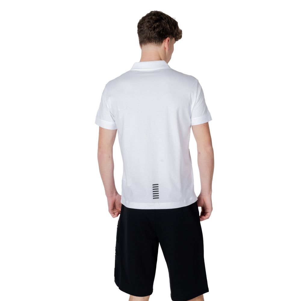 Wit katoenen poloshirt