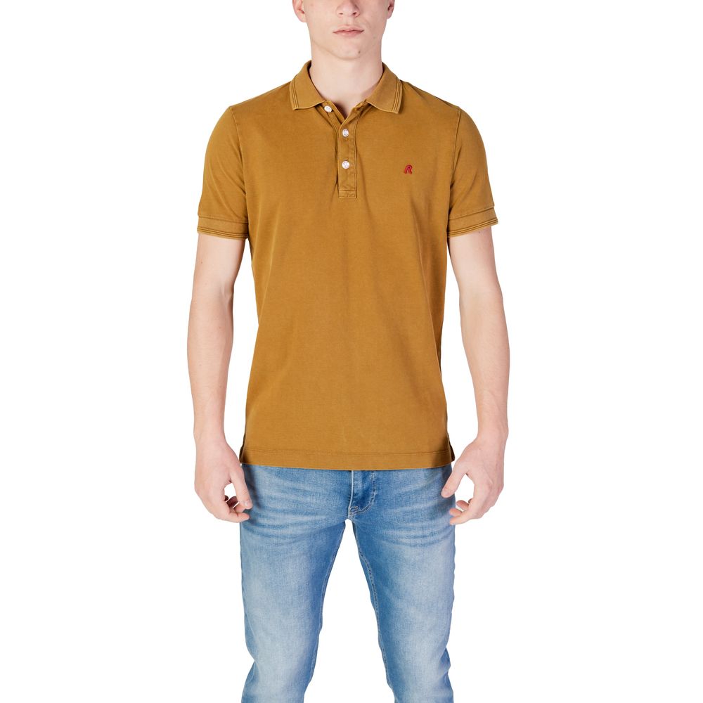 Bronzen katoenen poloshirt
