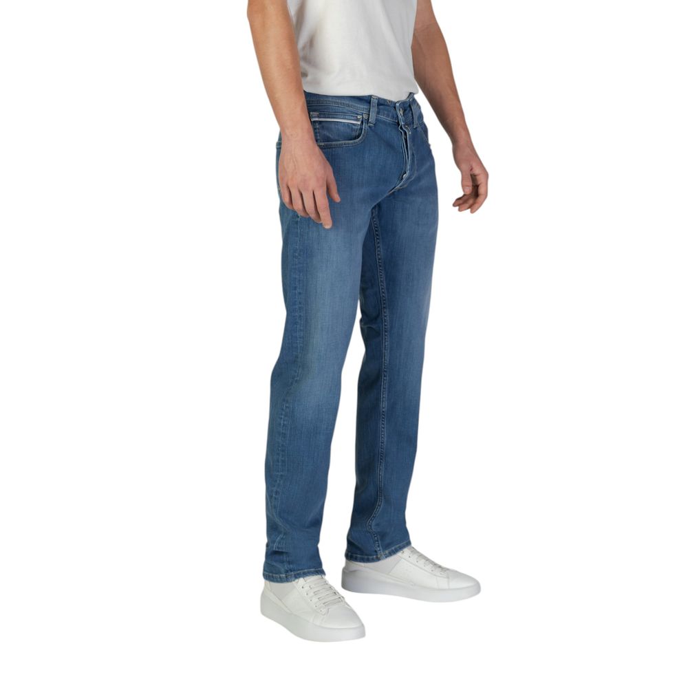 Blauwe katoenen relaxed fit jeans