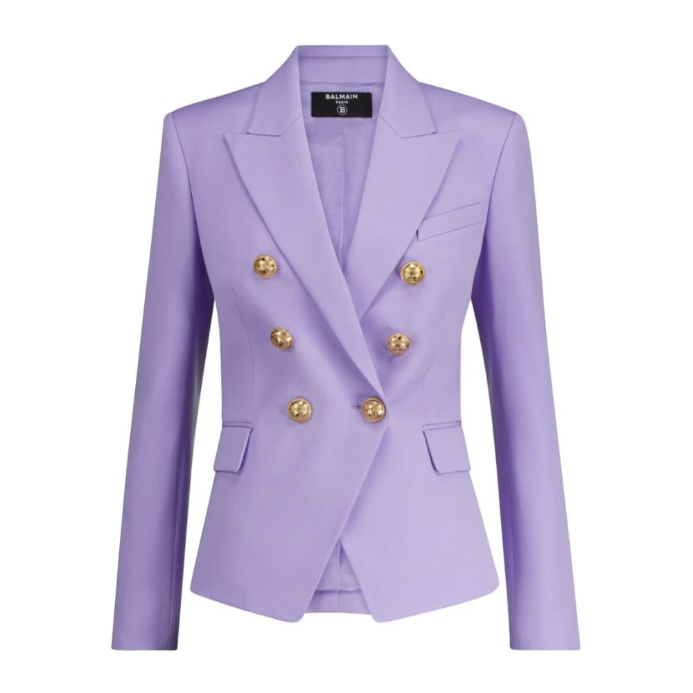 Paarse wollen damesblazer