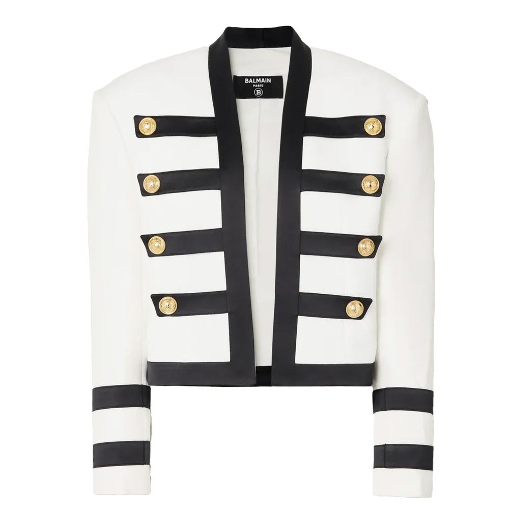Witte viscose damesblazer