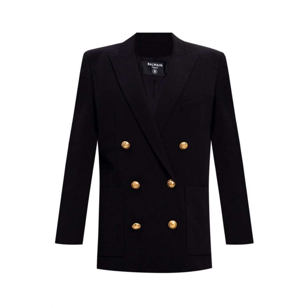 Zwarte viscose damesblazer