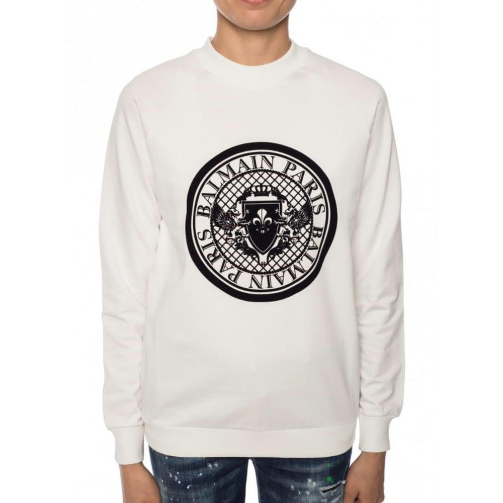 Witte katoenen sweater