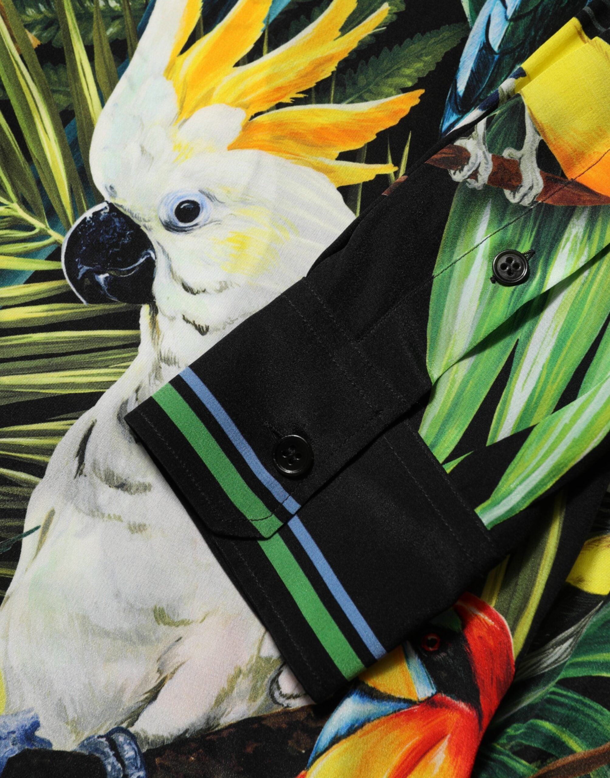 Ежедневна риза с многоцветен принт на папагал
