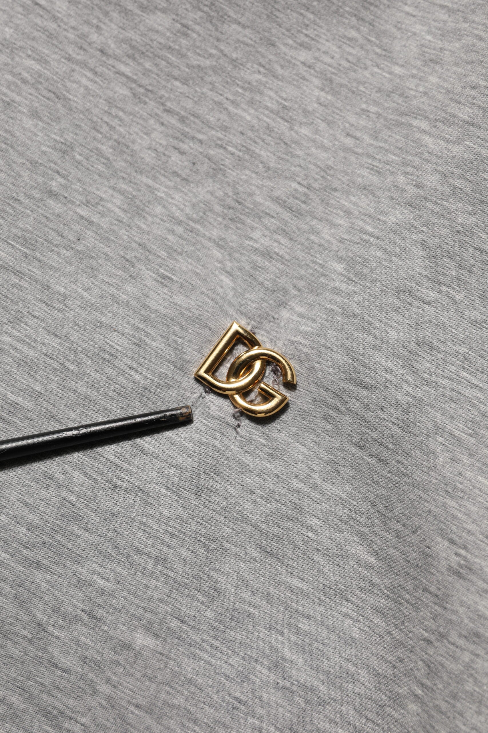 Gray Logo Cotton Hooded Sweatshirt Sweater