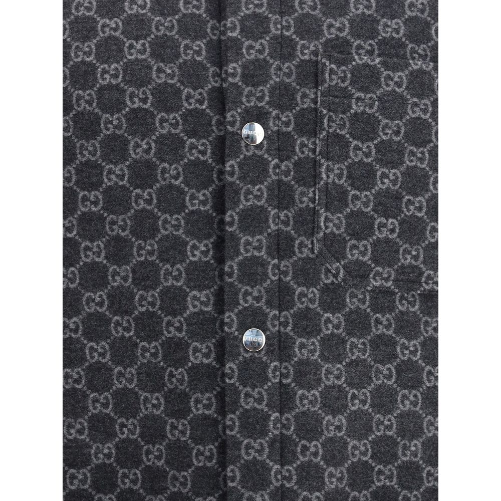 Сиво вълнено палто