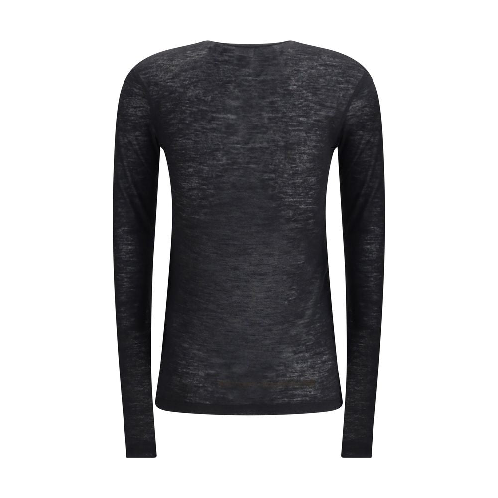Black Cashmere Long Sleeve T-Shirt