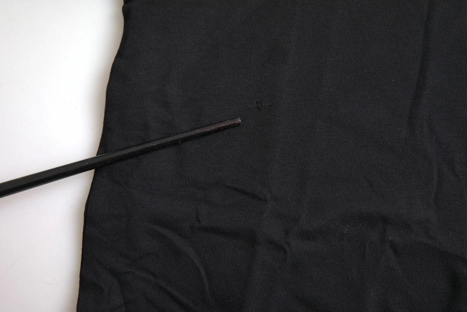 Black Cotton Logo Print Crew Neck Short Sleeves T-shirt