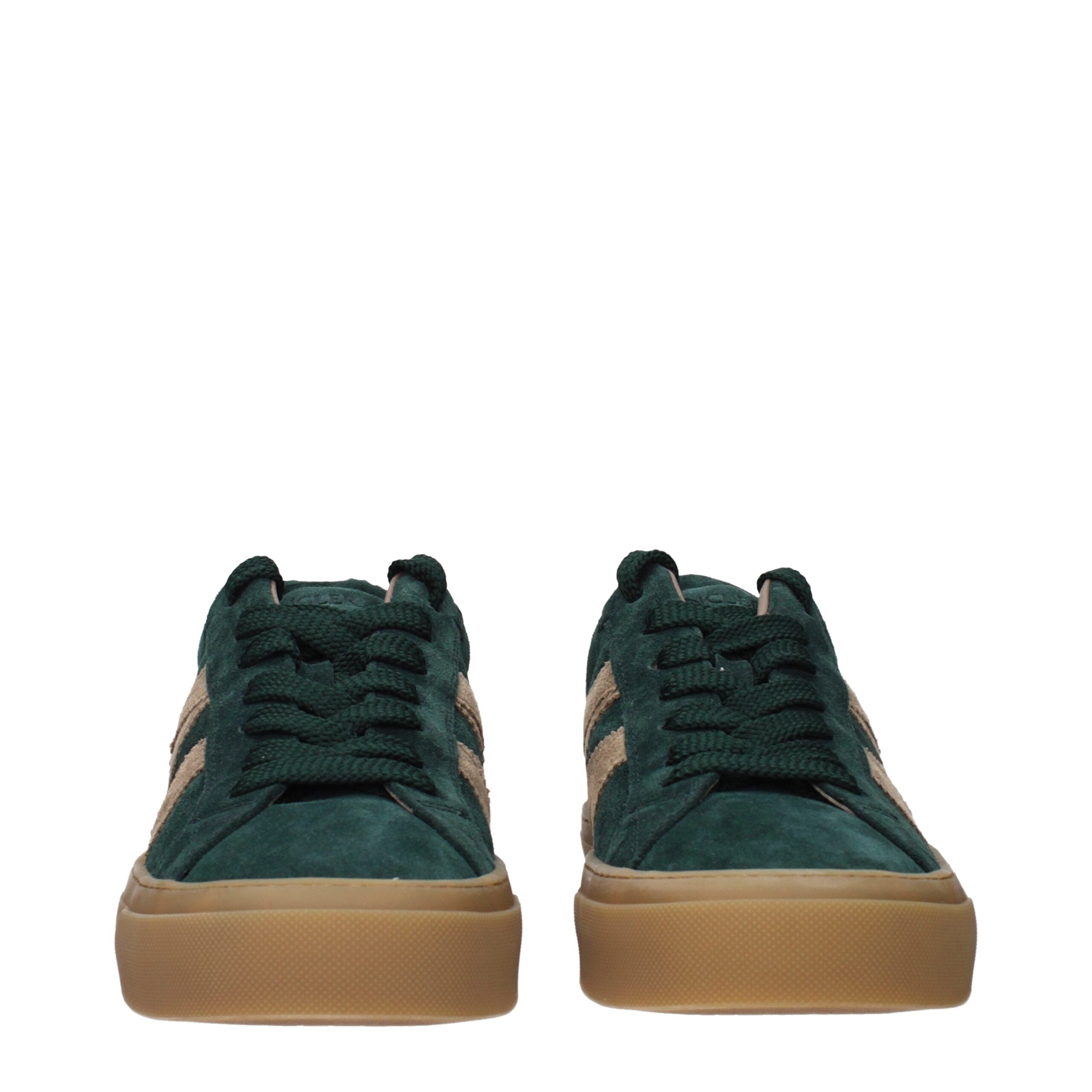 Green Leather Sneakers