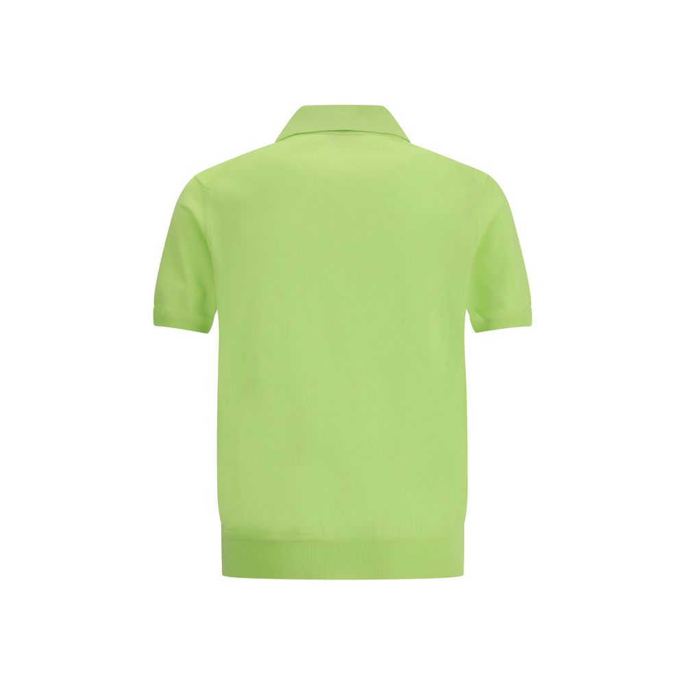 Green Cotton Polo Shirt