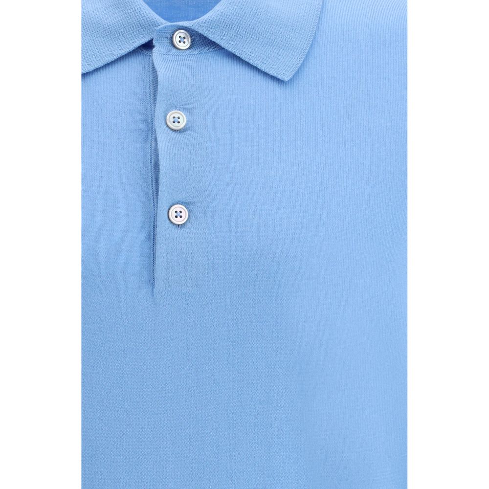 Light Blue Cotton Polo Shirt