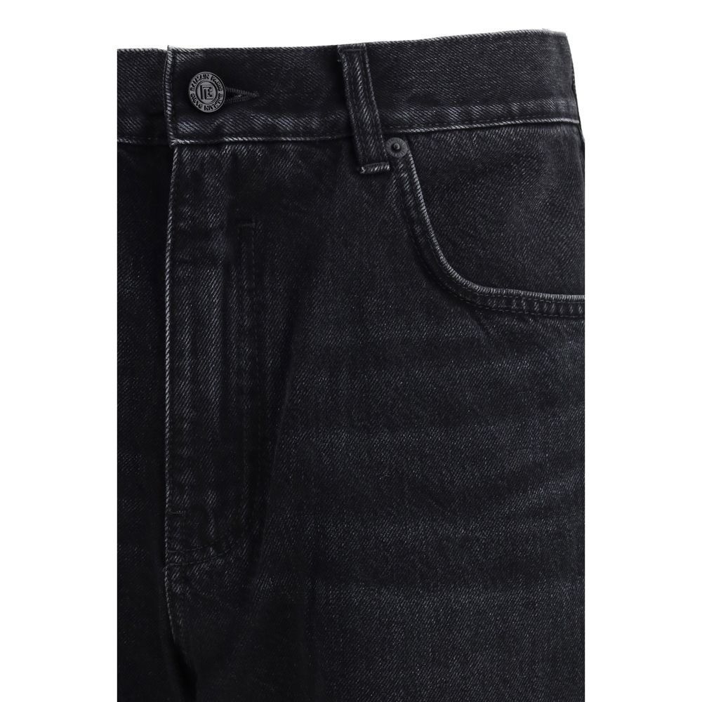 Black Cotton Jeans Denim